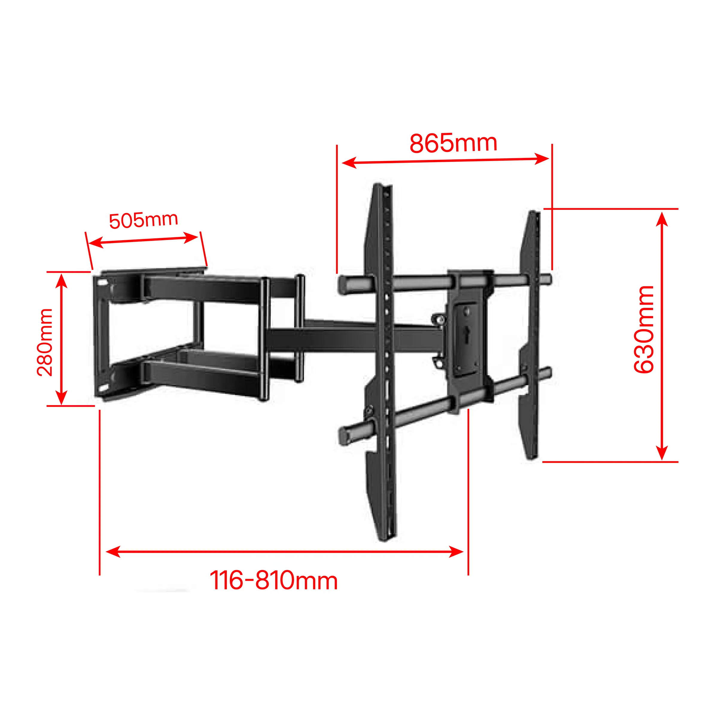 Master-D Double Arm Cantilever Bracket - 50" to 120" | Model: NS-P800